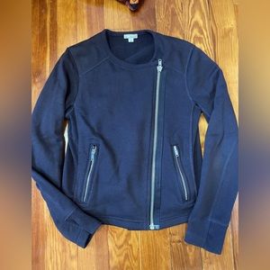 Gap Black Moto Zip Up Sweatshirt